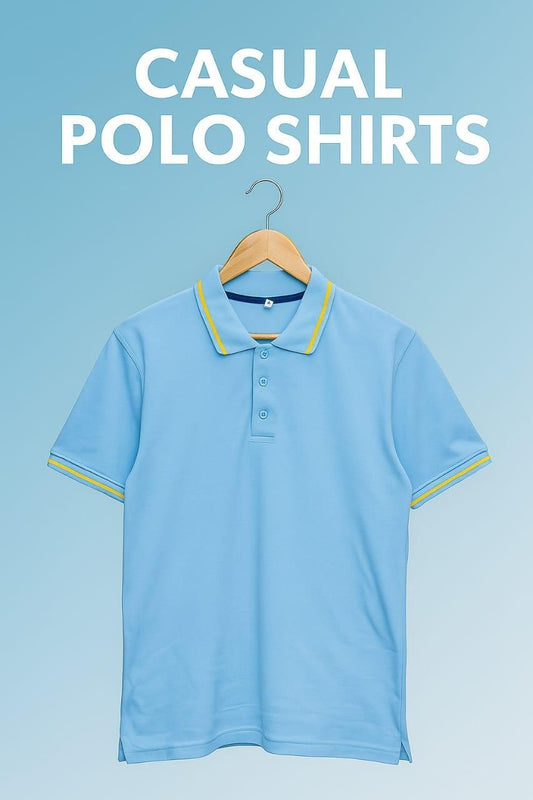 1 Pc Men's Cotton Jersey Plain Polo Shirt