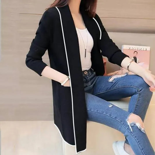 1 Pc Women's Stitched Fleece Plain Overcoat